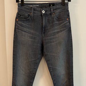 AG Jeans Mari High Rise Straight Leg Jeans- Dark Wash Sz 25R